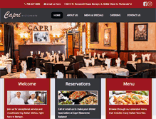 Tablet Screenshot of capriristoranteberwyn.com